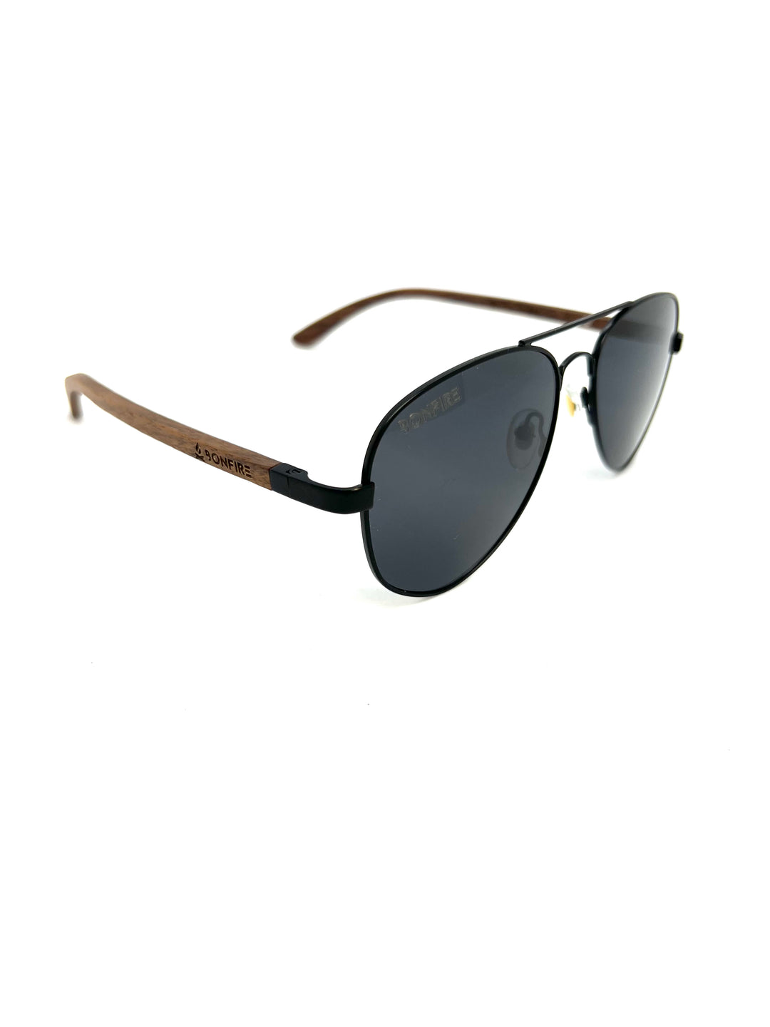 Bonfire Black Aviator Sunglasses with Brown Lenses Lariat Sunglasses main image 4